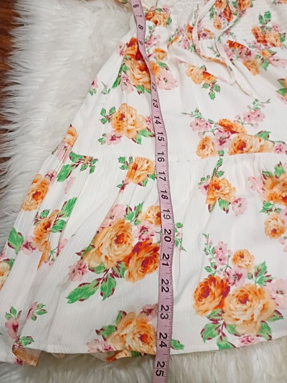 NWT Coco + Jaimeson Mini Dress Women's Bridal Blush Floral Design Lined Puff - Picture 6 of 14